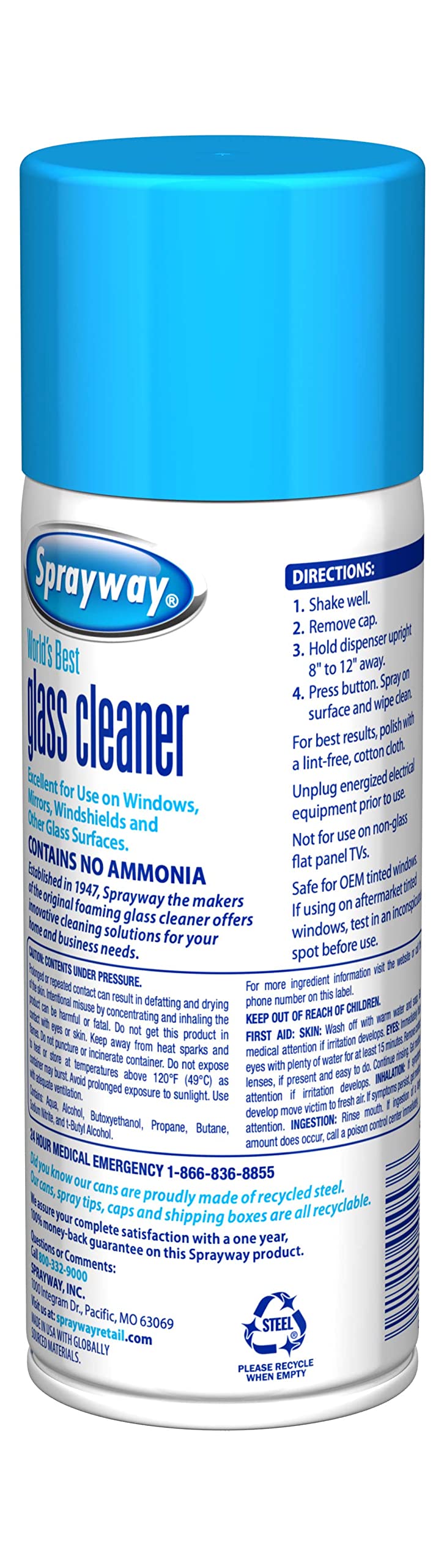 Sprayway Ammonia-Free Glass Cleaner, Foaming Action - Streakless Shine, 15 Ounce (Pack of 1) - Image 2